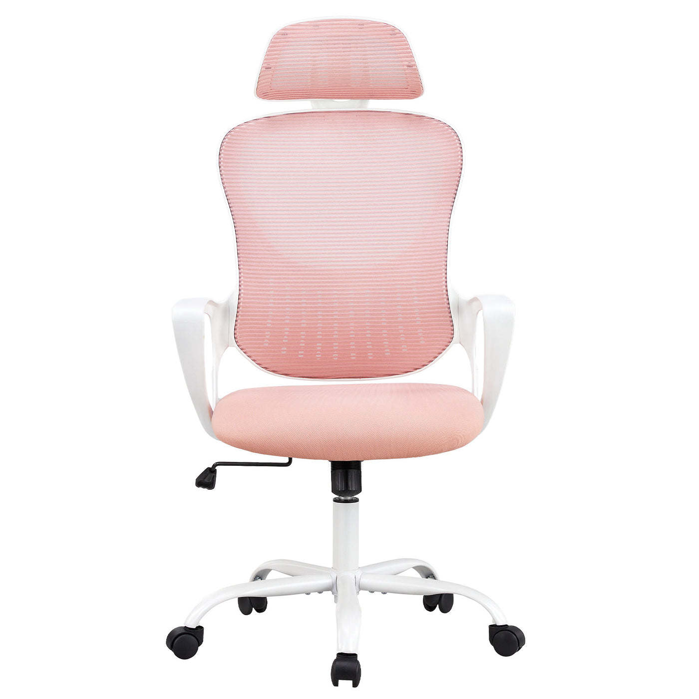 High Back Mesh Rolling Work Chair With Wheels And Adjustable Headrests