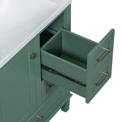 30 Bathroom Vanity , Modern Bathroom Cabinet With Sink Combo Set, Bathroom Storage Cabinet With A Soft Closing Door And 3 Drawers, Solid Wood Frame