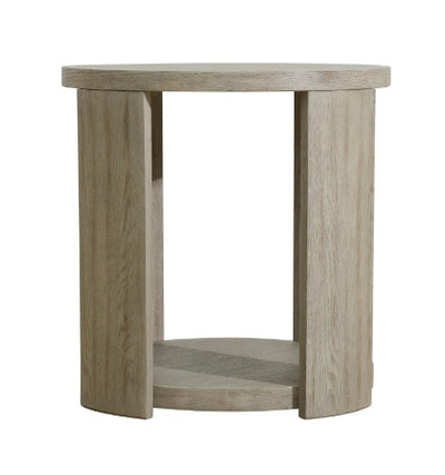 Walnut MDF And Oak Living Room Side Table