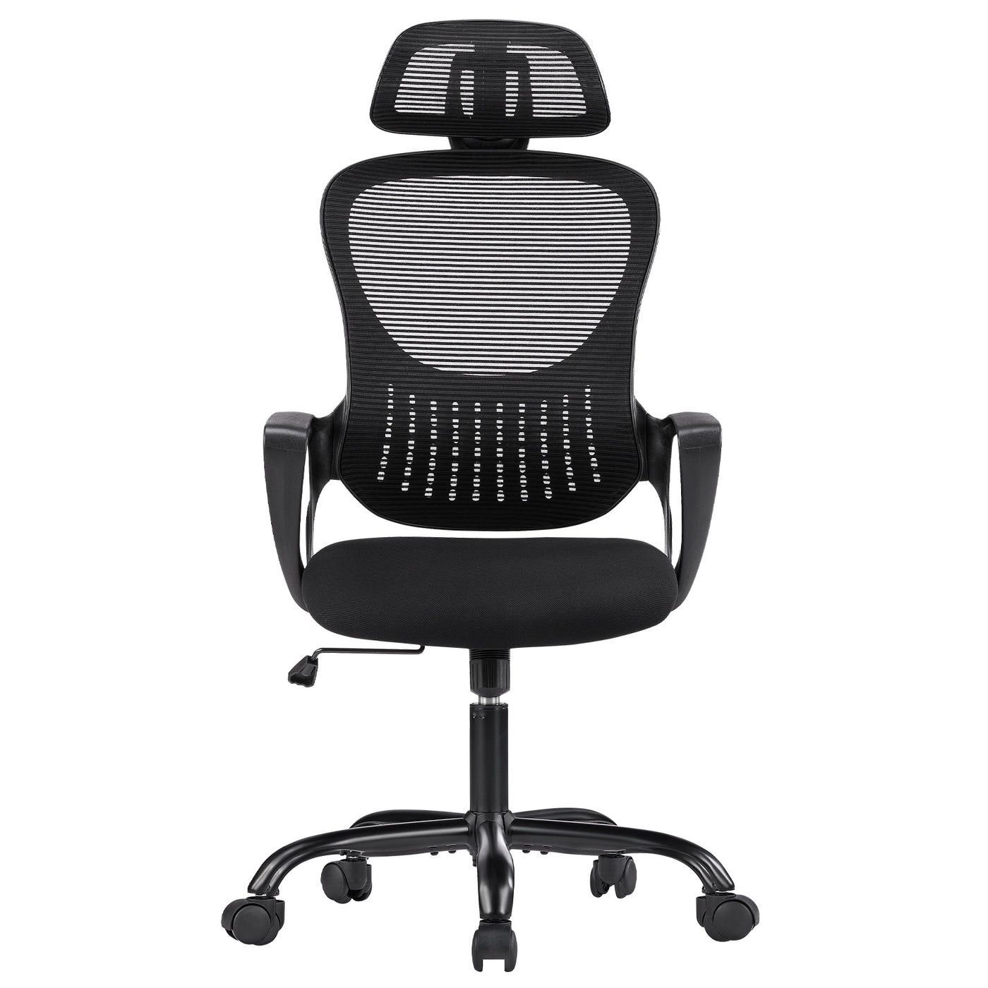 High Back Mesh Rolling Work Chair With Wheels And Adjustable Headrests