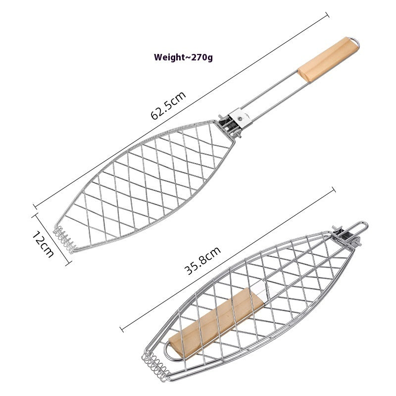 Grilled Fish Clip Removable BBQ Grill Household Multifunctional Toast Clamp Tools