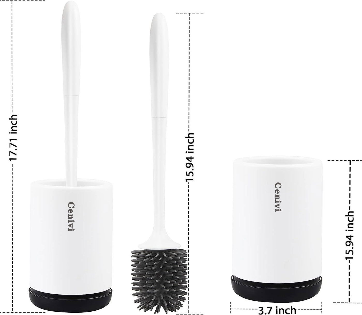 Non-stick Hair Soft Plastic Brush Head Toilet