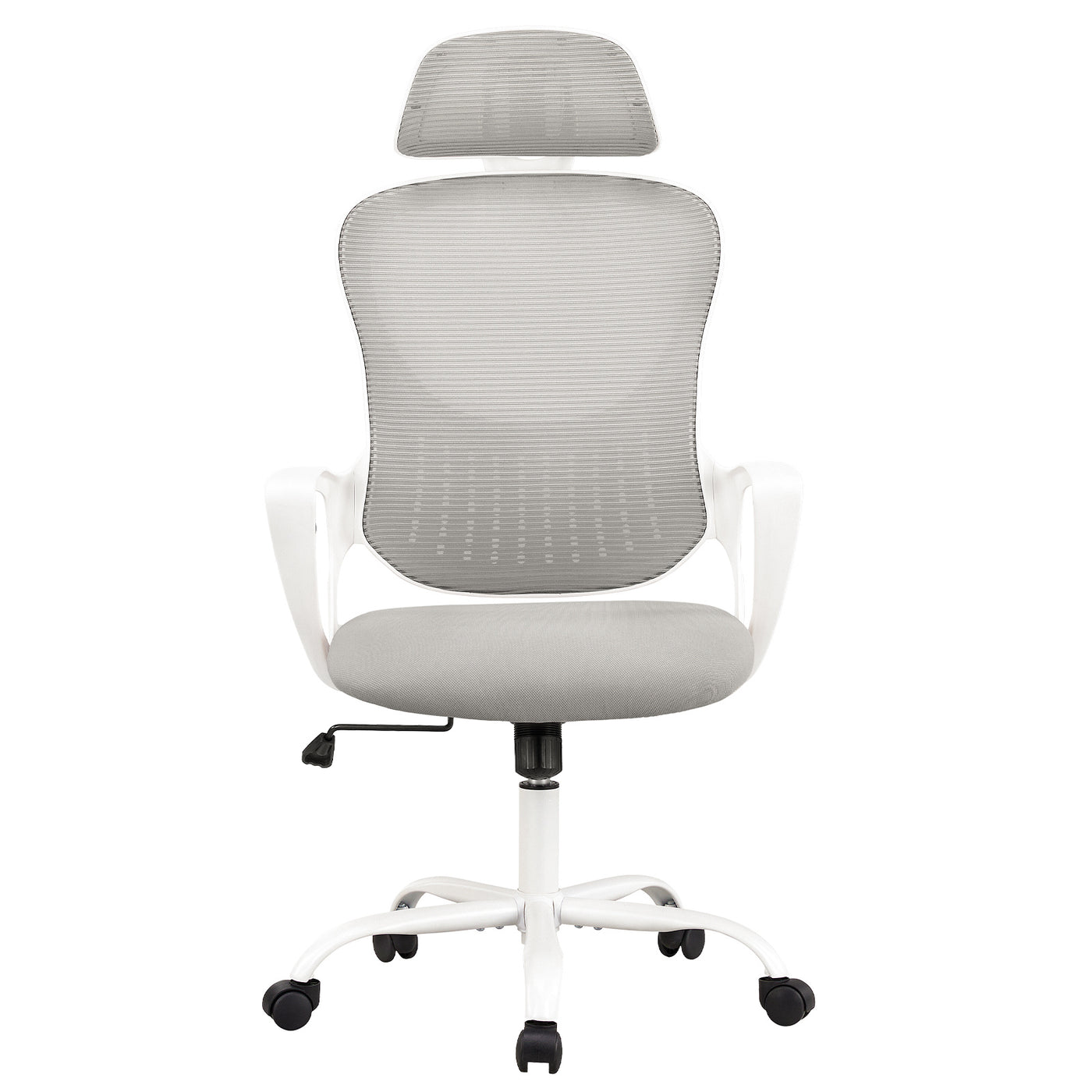 High Back Mesh Rolling Work Chair With Wheels And Adjustable Headrests